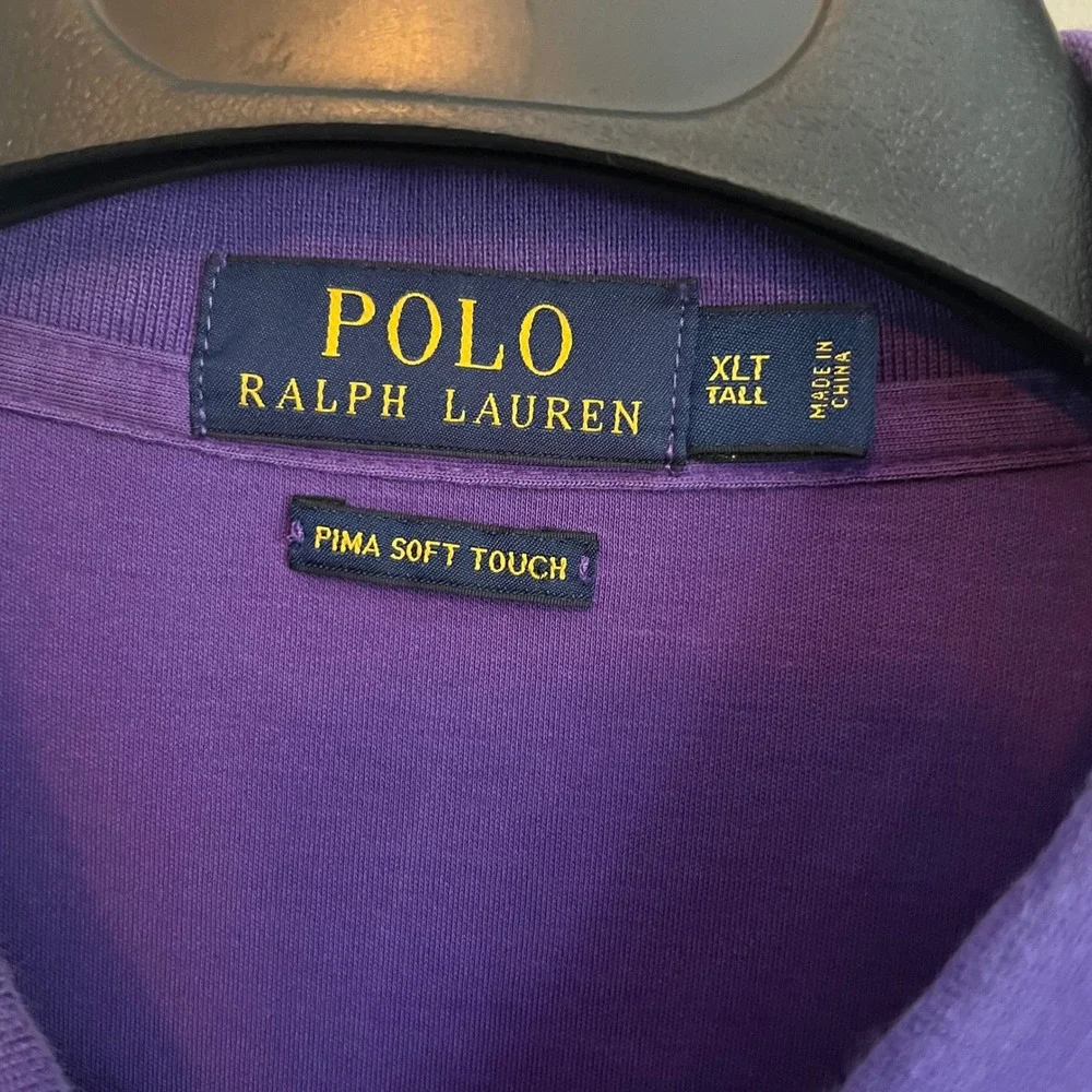 Polo Ralph Lauren Purple Pima Soft Touch Polo Shirt Mens XLT Extra Large Tall